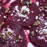 Feta and Beet Stacked Appetizer_image