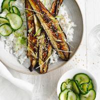 Miso-grilled aubergine & cucumber pickle rice bowl_image
