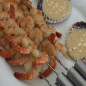 Prawn and Scallop Kebabs with Wasabi Dipping Sauce_image