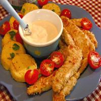 Parmesan-Crusted Chicken with Creamy Honey-Mustard Dip_image