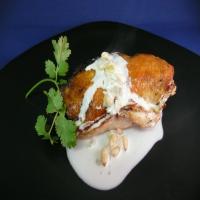 Stuffed Chicken Breast in a White Wine Cream Sauce_image