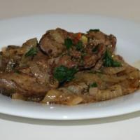 Chicken liver with onions image
