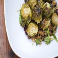 Duck Fat Roasted Brussels Sprouts with Cranberries and Almonds Recipe - (4.2/5)_image
