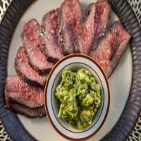 New Mexico Chile-Rubbed Tri-Tip with Charred Green Onion and Avocado Salsa image