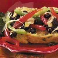 Basil Polenta with Beans 'n' Peppers_image