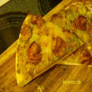 Hidden Ranch Pesto Spicy Shrimp Pizza #RSC_image