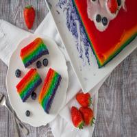 Steamed Rainbow Layer Cake image