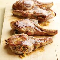 Pork Chops with Apricot-Almond Stuffing image