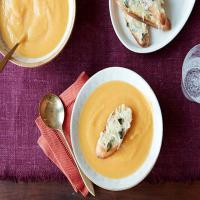 Butternut Squash Soup with Fontina Cheese Crostini image