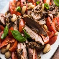 Spice-crusted Lamb with White Bean & Tomato Salad_image