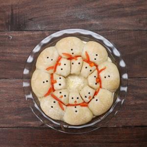 Snowman Bread And Onion Dip Recipe by Tasty_image