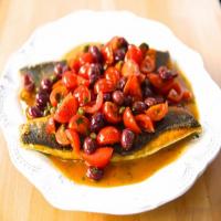 Pan-Seared Branzino with Tomato and Capers image