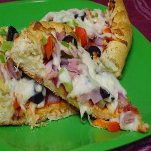 Double-The-Cheese, Ham-N-Vegie Pizza image