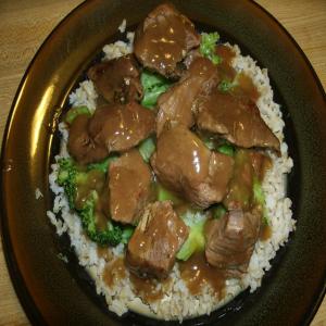 Braised Beef Tips over Rice image