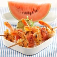 Fiery 5 Pepper Shrimp and Watermelon Kabobs image