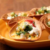 Huevos Ranchero Tortilla Cups Recipe by Tasty image