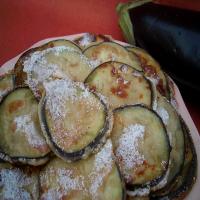 Fried Eggplant With Powdered Sugar_image