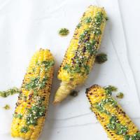 Grilled Corn with Cilantro and Sesame image