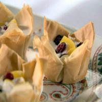 Spiced Peaches and Cranberries in Phyllo Cups image