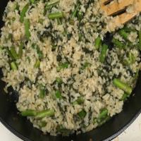 Baked Asparagus Spinach Risotto image