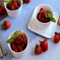 Strawberry Basil Granita image