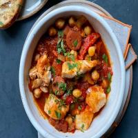 Cod and Chorizo Stew with Grilled Garlic Bread image
