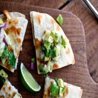 Chicken Quesadillas With Avocado-Cucumber Salsa_image