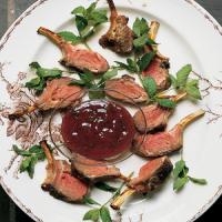 Dijon Baby Lamb Chops with Red Currant-Mint Dipping Sauce image