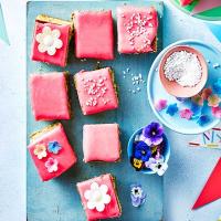 Raspberry & pistachio tea cake image