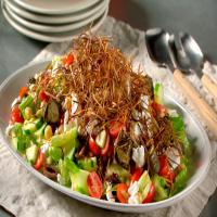 Greek Salad with Fried Leeks image