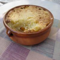 Baked Rice Pudding With Peaches_image