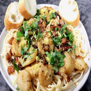 Linguini with Bacon and Scallops_image