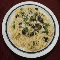 Angel Hair Pasta with Olives, Pine Nuts and Basil image
