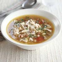 Porcini, pancetta & spelt soup image
