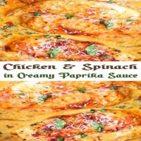 Chicken and Spinach in Creamy Paprika Sauce_image