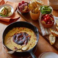 Queso Fundido with Charred Poblanos and Sides image