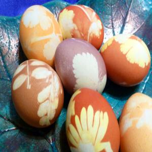 Onion and Herbs Dyed Easter Eggs image