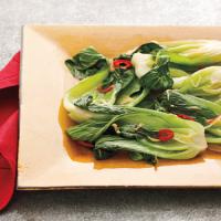 Baby Bok Choy with Chile, Garlic, and Ginger image