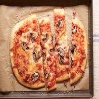 Three-Cheese Pizza with Pancetta and Mushrooms_image