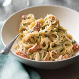 Pasta with Smoked Salmon and Sun-dried Tomatoes_image