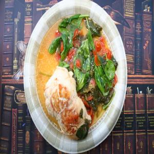 Stuffed Lemon Feta Chicken Breasts With Tomatoes and Spinach_image