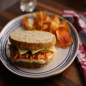 Make-Ahead Turkey and Swiss Sandwiches with Carrot Slaw image