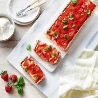 Strawberry & basil tart image