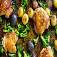 Sheet Pan Chicken with Roasted Broccoli and Potatoes_image