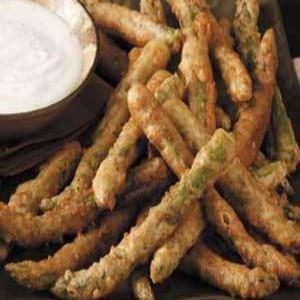 Fried Beer Battered Asparagus with Parmesan Cheese_image