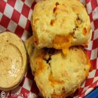 Bacon & Cheddar Biscuits with Maple Chipotle Butter Recipe - (4.6/5) image