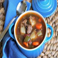 Slow Cooker Beef & Potato Vegetable Soup image
