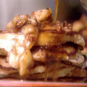 Ricotta Pancakes with Banana-Pecan Syrup_image