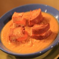 Roasted Root Vegetable Soup with Grilled Cheese Croutons_image