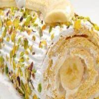 Banana Pistachio Roulade Cake_image